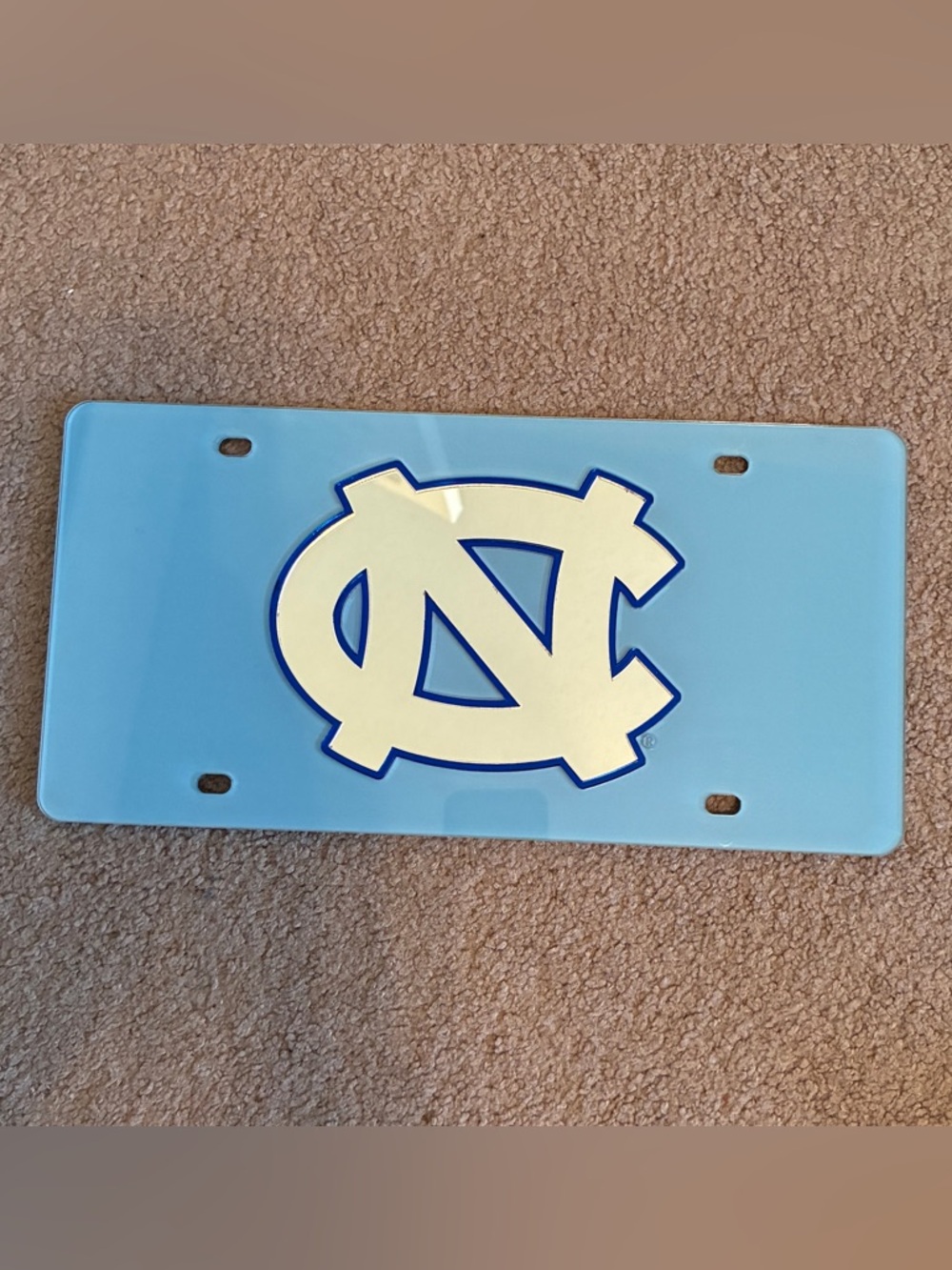 North Carolina Tar Heels Acrylic License Plate